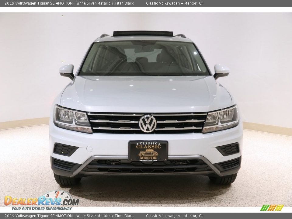 2019 Volkswagen Tiguan SE 4MOTION White Silver Metallic / Titan Black Photo #2