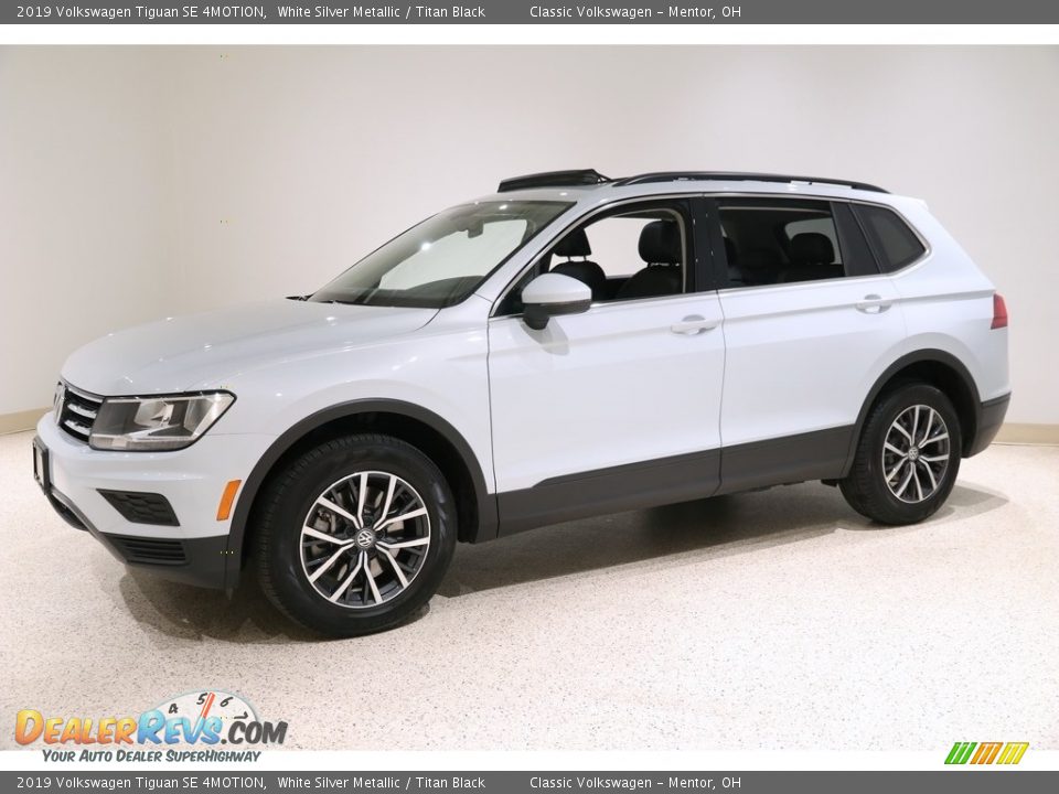 2019 Volkswagen Tiguan SE 4MOTION White Silver Metallic / Titan Black Photo #3