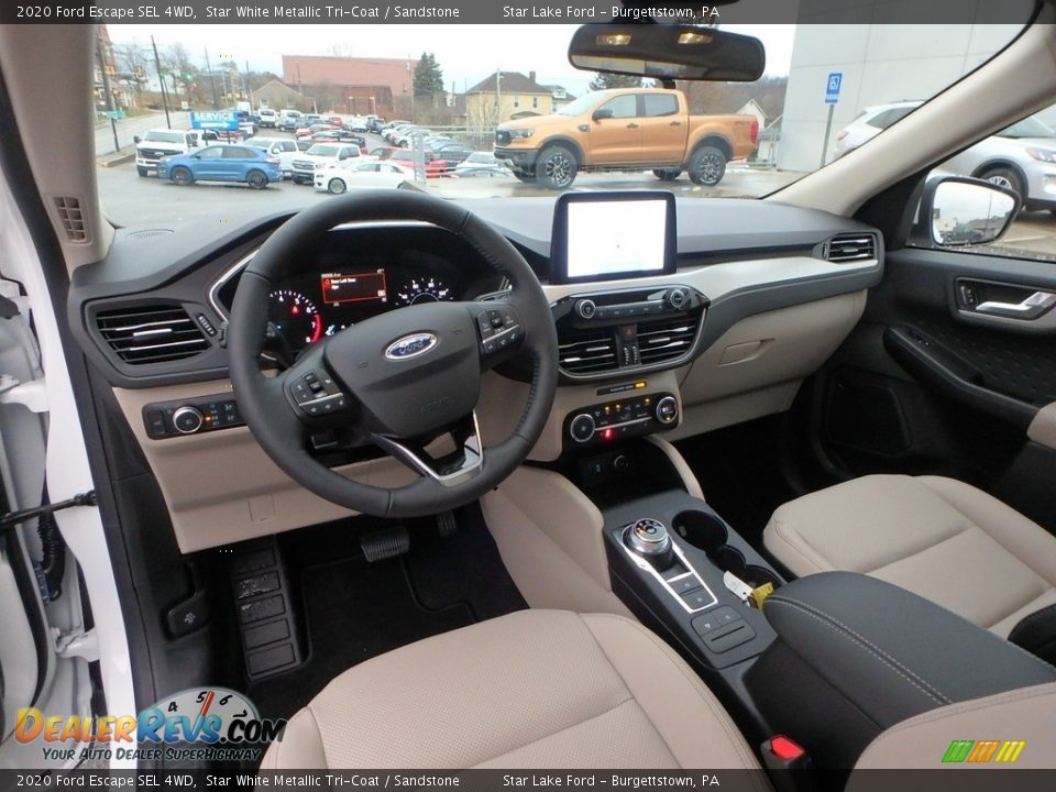 Sandstone Interior - 2020 Ford Escape SEL 4WD Photo #15