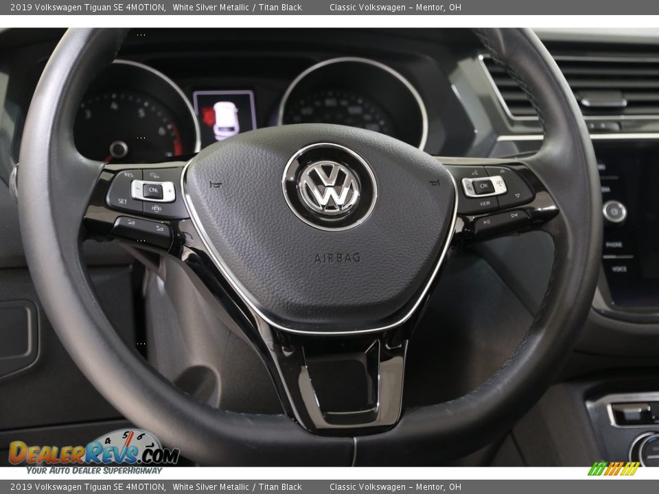 2019 Volkswagen Tiguan SE 4MOTION White Silver Metallic / Titan Black Photo #7