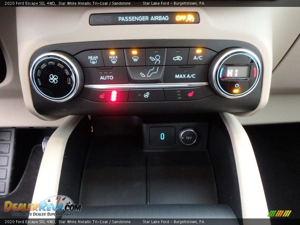 2020 Ford Escape SEL 4WD Star White Metallic Tri-Coat / Sandstone Photo #18