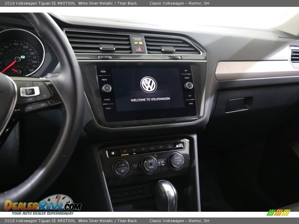 2019 Volkswagen Tiguan SE 4MOTION White Silver Metallic / Titan Black Photo #9