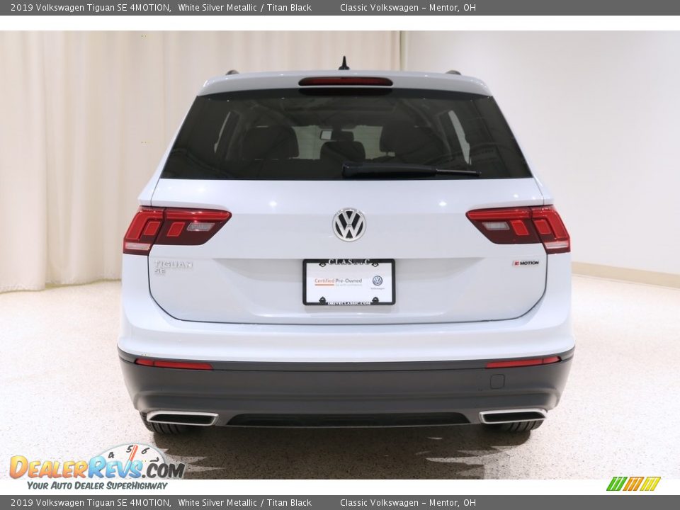 2019 Volkswagen Tiguan SE 4MOTION White Silver Metallic / Titan Black Photo #17