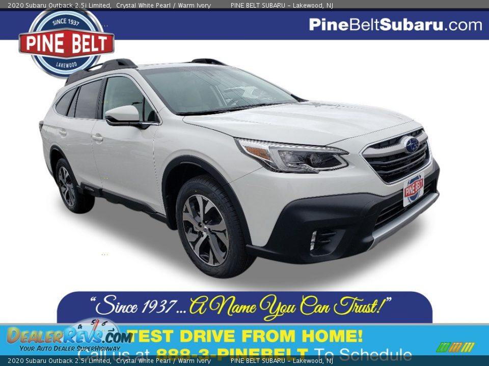 2020 Subaru Outback 2.5i Limited Crystal White Pearl / Warm Ivory Photo #1