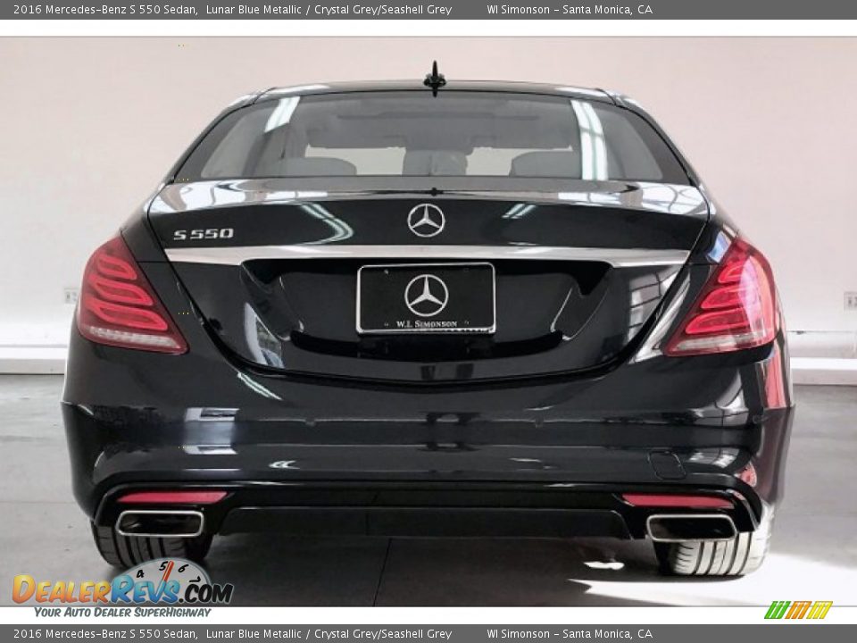 2016 Mercedes-Benz S 550 Sedan Lunar Blue Metallic / Crystal Grey/Seashell Grey Photo #3