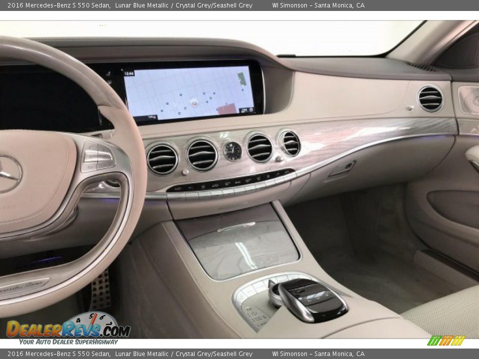 2016 Mercedes-Benz S 550 Sedan Lunar Blue Metallic / Crystal Grey/Seashell Grey Photo #5