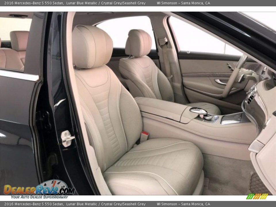 2016 Mercedes-Benz S 550 Sedan Lunar Blue Metallic / Crystal Grey/Seashell Grey Photo #6