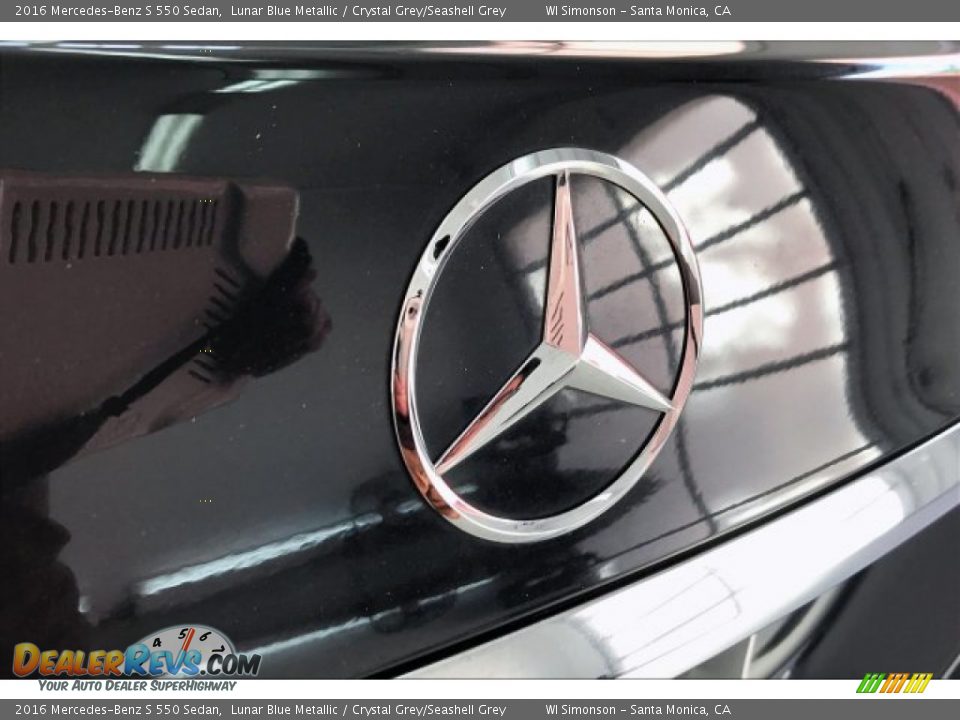 2016 Mercedes-Benz S 550 Sedan Lunar Blue Metallic / Crystal Grey/Seashell Grey Photo #7