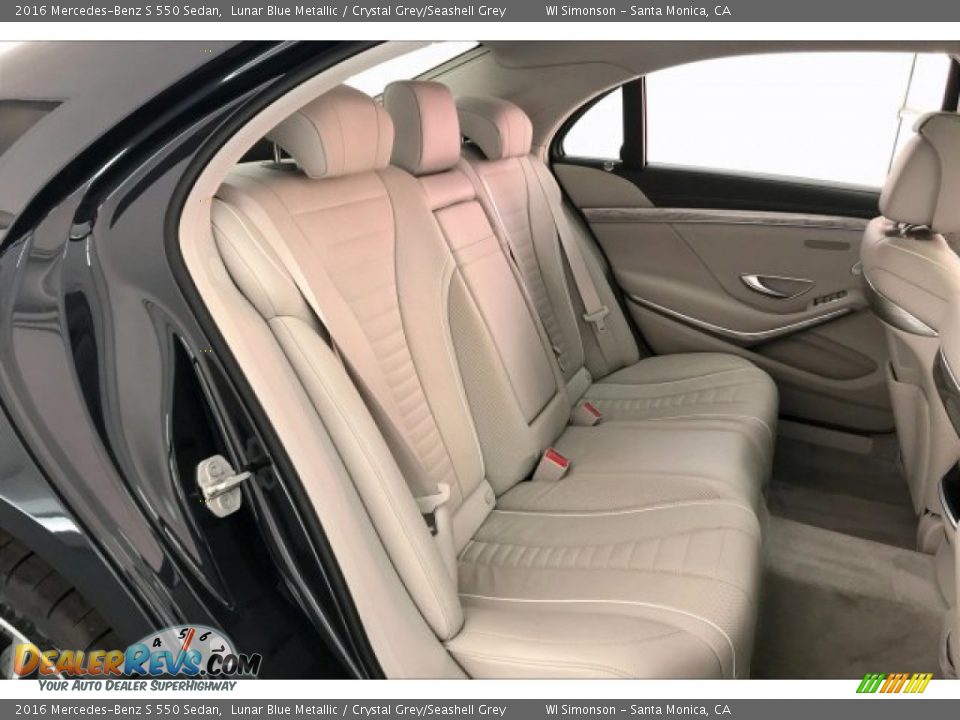 2016 Mercedes-Benz S 550 Sedan Lunar Blue Metallic / Crystal Grey/Seashell Grey Photo #13