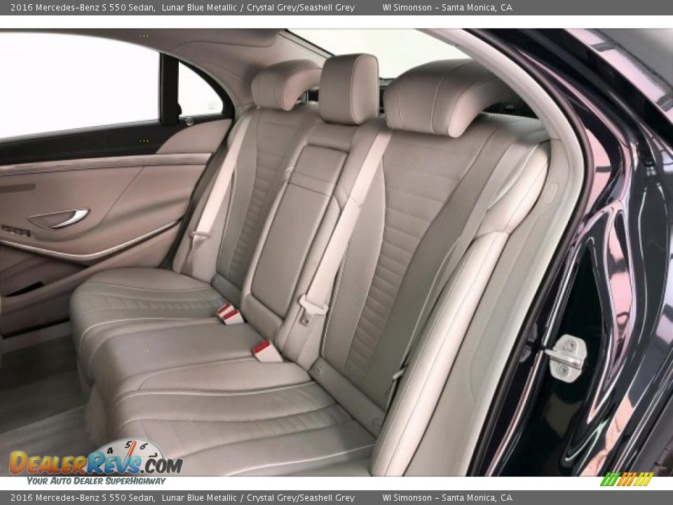 2016 Mercedes-Benz S 550 Sedan Lunar Blue Metallic / Crystal Grey/Seashell Grey Photo #15