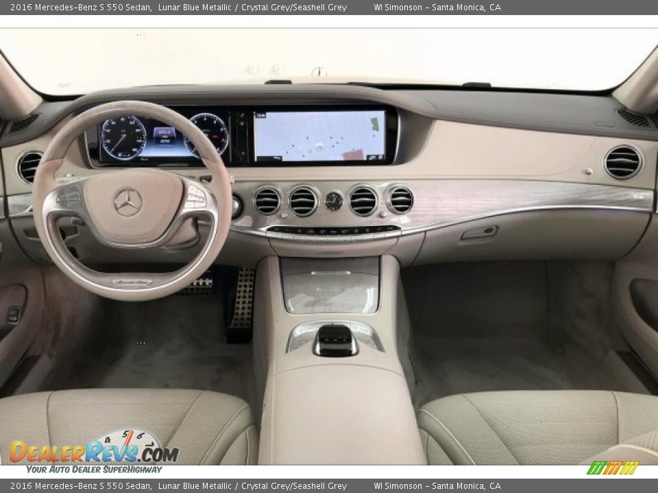 2016 Mercedes-Benz S 550 Sedan Lunar Blue Metallic / Crystal Grey/Seashell Grey Photo #17
