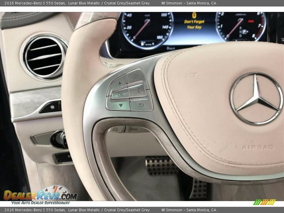 2016 Mercedes-Benz S 550 Sedan Lunar Blue Metallic / Crystal Grey/Seashell Grey Photo #18