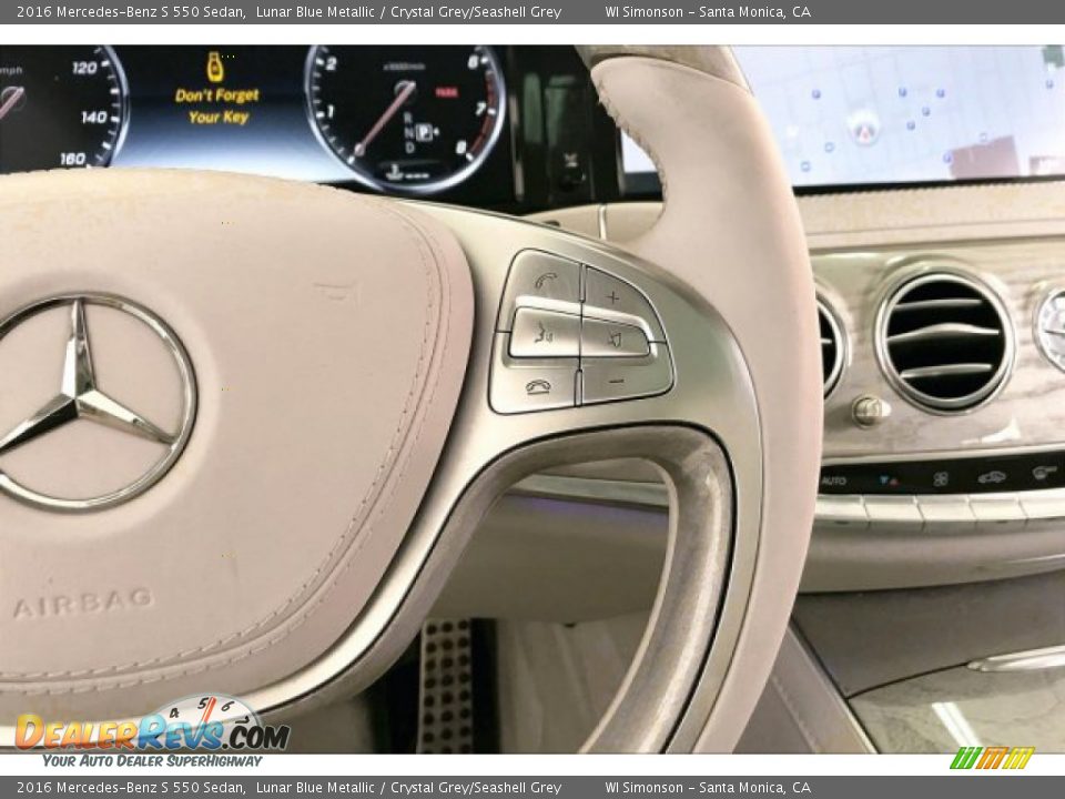 2016 Mercedes-Benz S 550 Sedan Lunar Blue Metallic / Crystal Grey/Seashell Grey Photo #19