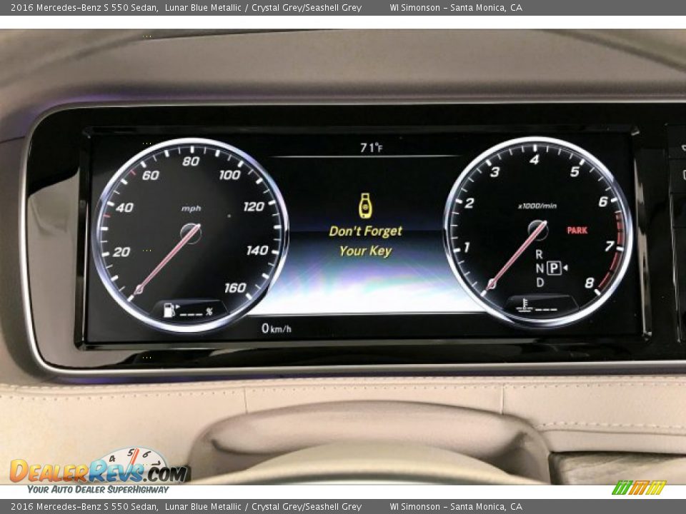 2016 Mercedes-Benz S 550 Sedan Lunar Blue Metallic / Crystal Grey/Seashell Grey Photo #20