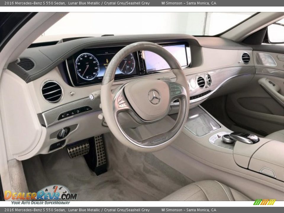 2016 Mercedes-Benz S 550 Sedan Lunar Blue Metallic / Crystal Grey/Seashell Grey Photo #22