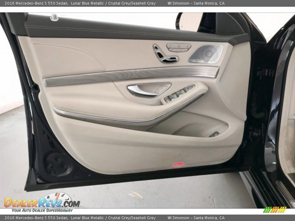 2016 Mercedes-Benz S 550 Sedan Lunar Blue Metallic / Crystal Grey/Seashell Grey Photo #25