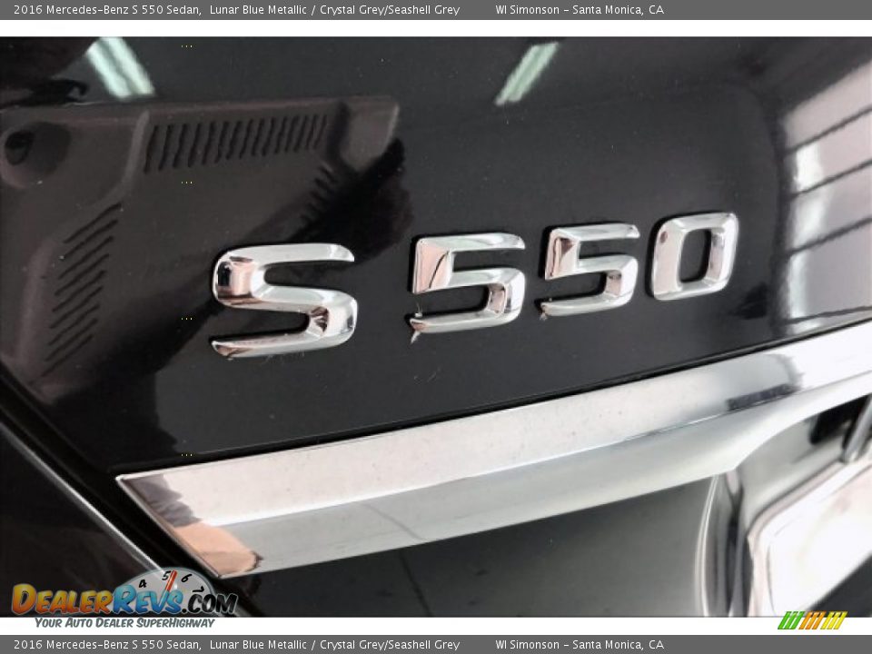 2016 Mercedes-Benz S 550 Sedan Lunar Blue Metallic / Crystal Grey/Seashell Grey Photo #27