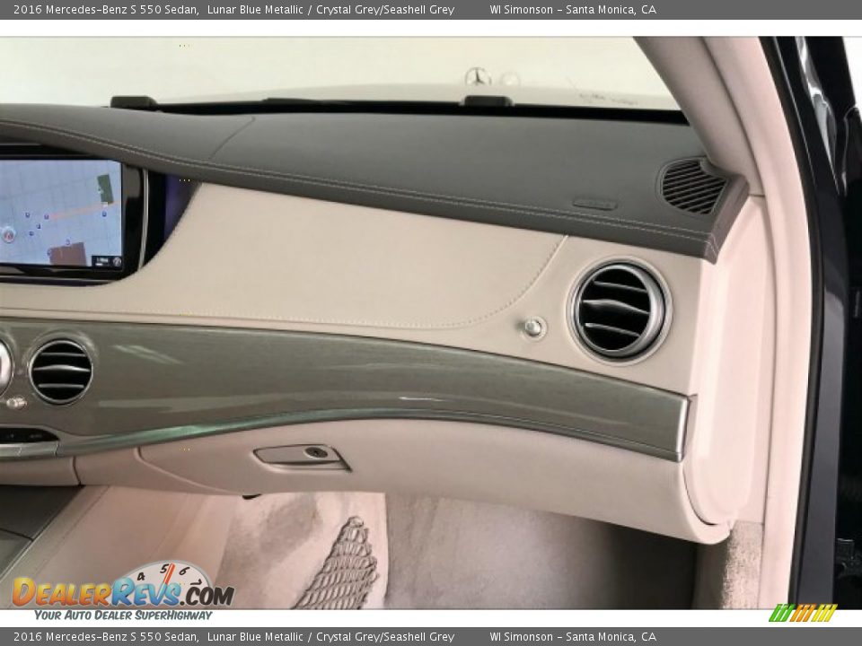 2016 Mercedes-Benz S 550 Sedan Lunar Blue Metallic / Crystal Grey/Seashell Grey Photo #28