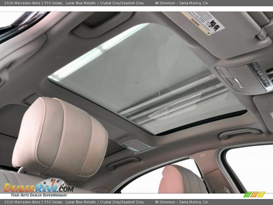 2016 Mercedes-Benz S 550 Sedan Lunar Blue Metallic / Crystal Grey/Seashell Grey Photo #29