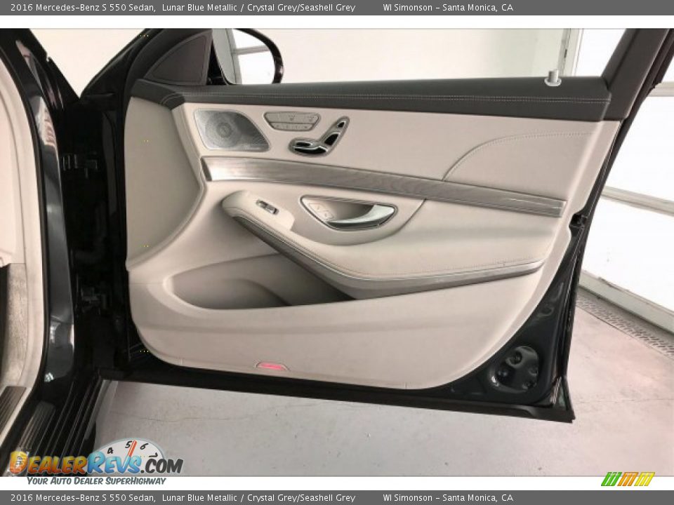 2016 Mercedes-Benz S 550 Sedan Lunar Blue Metallic / Crystal Grey/Seashell Grey Photo #30
