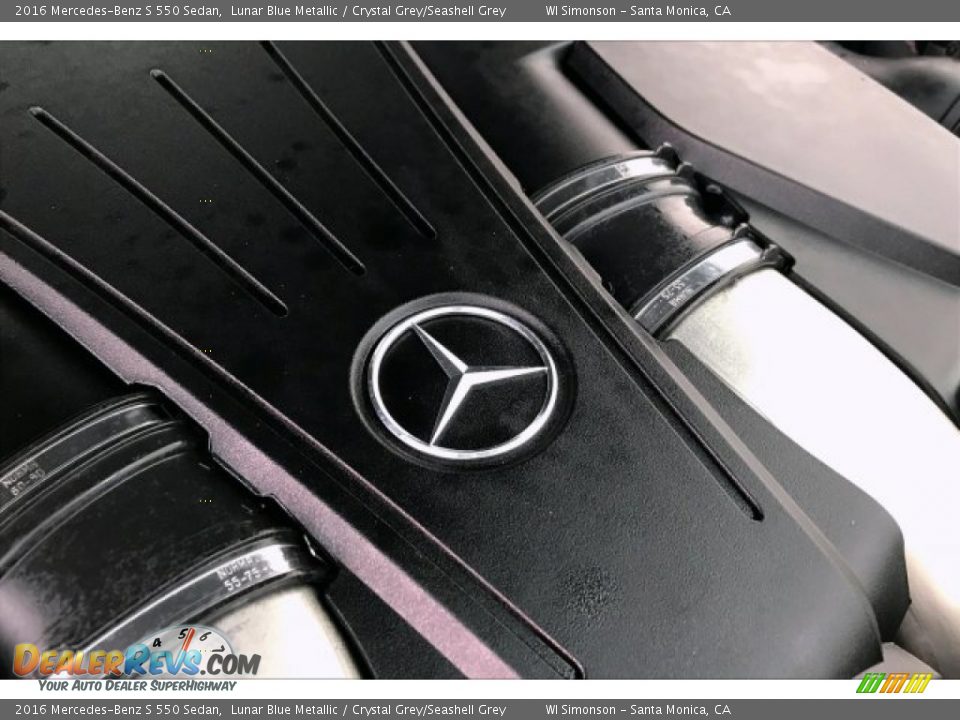 2016 Mercedes-Benz S 550 Sedan Lunar Blue Metallic / Crystal Grey/Seashell Grey Photo #31