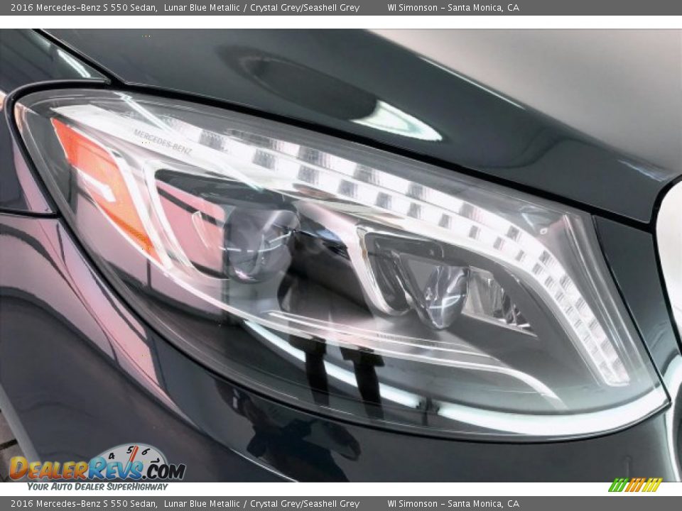 2016 Mercedes-Benz S 550 Sedan Lunar Blue Metallic / Crystal Grey/Seashell Grey Photo #32