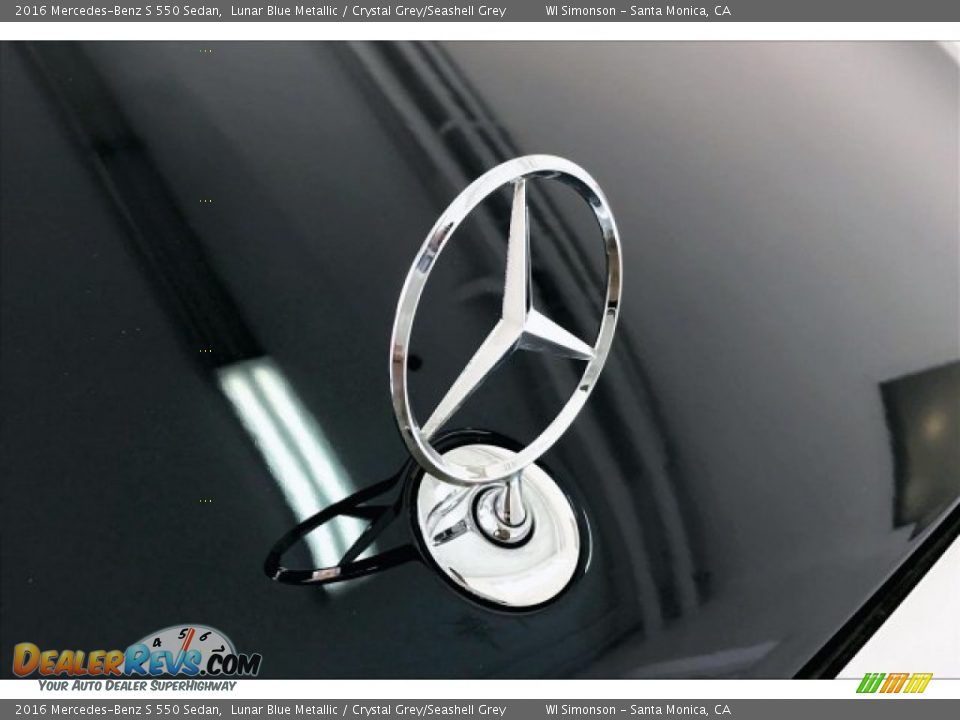 2016 Mercedes-Benz S 550 Sedan Lunar Blue Metallic / Crystal Grey/Seashell Grey Photo #33