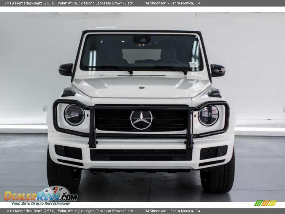2019 Mercedes-Benz G 550 Polar White / designo Espresso Brown/Black Photo #2