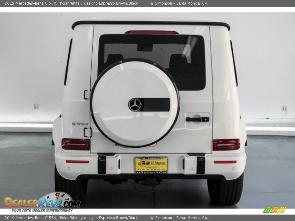 2019 Mercedes-Benz G 550 Polar White / designo Espresso Brown/Black Photo #3