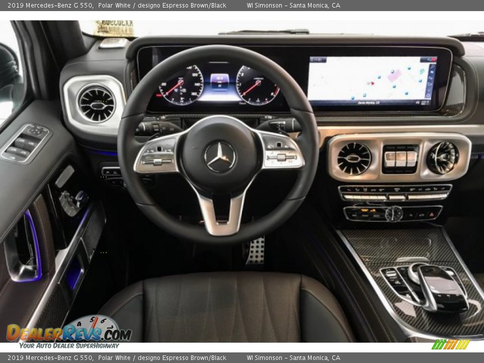 2019 Mercedes-Benz G 550 Polar White / designo Espresso Brown/Black Photo #4