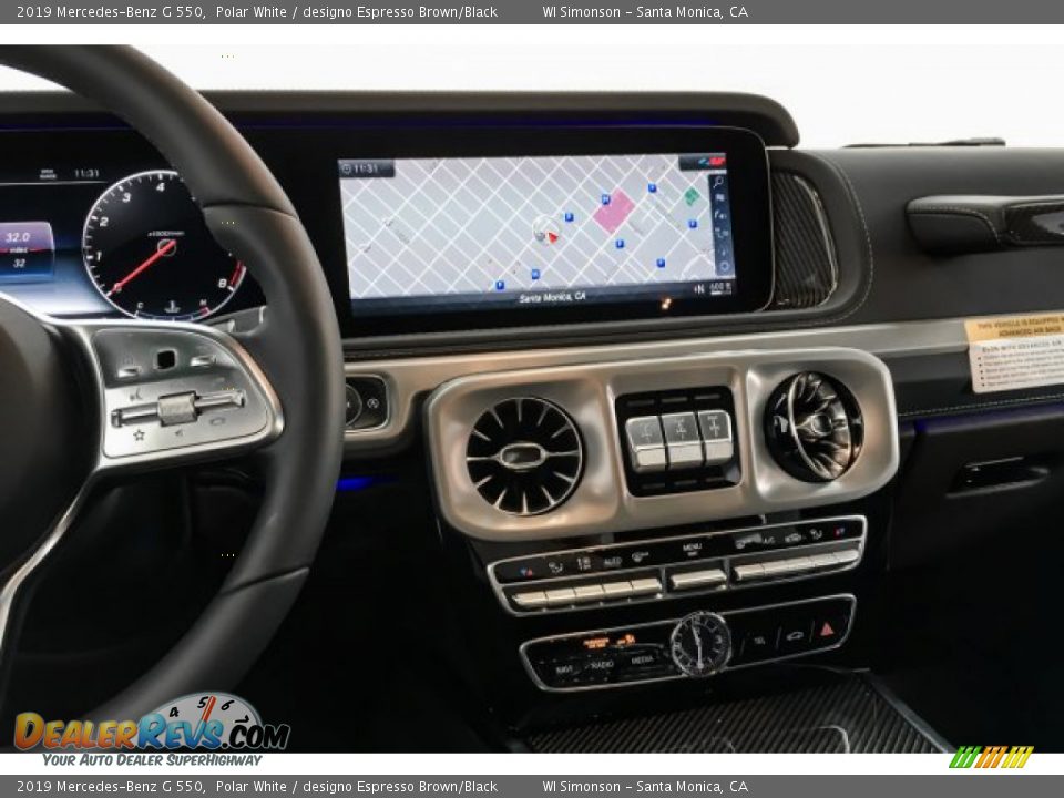 2019 Mercedes-Benz G 550 Polar White / designo Espresso Brown/Black Photo #5