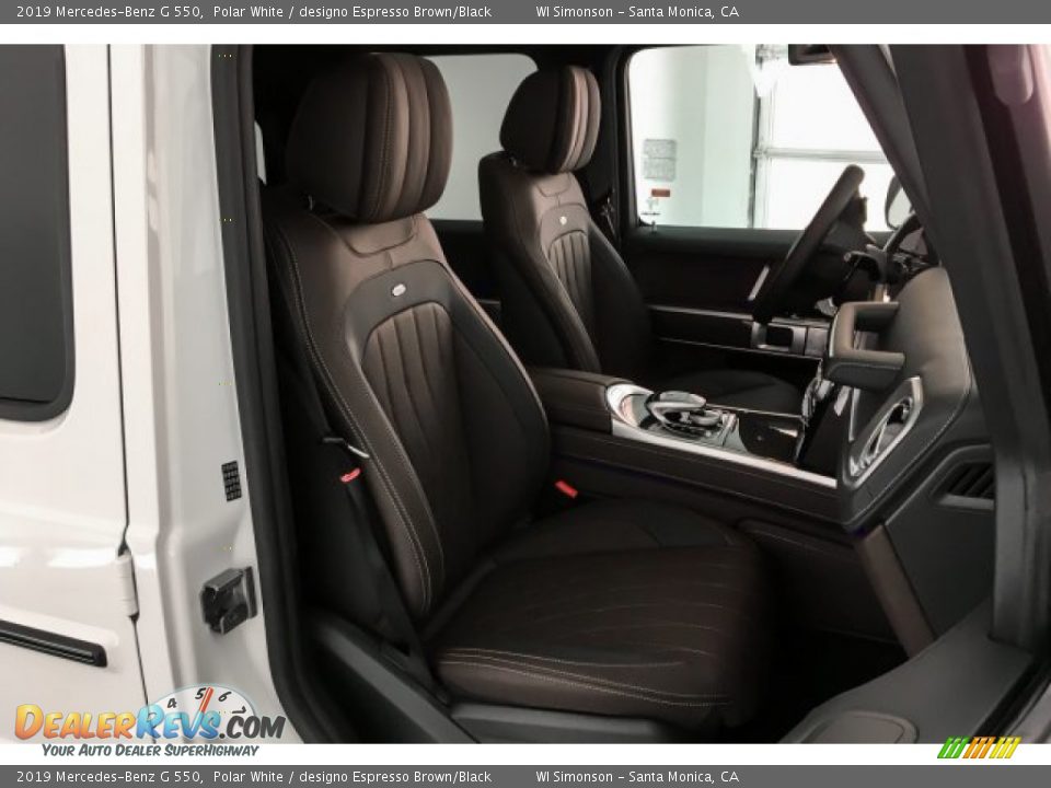 2019 Mercedes-Benz G 550 Polar White / designo Espresso Brown/Black Photo #6