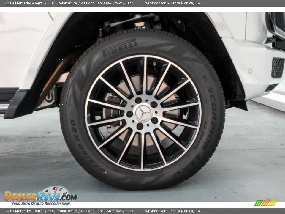 2019 Mercedes-Benz G 550 Polar White / designo Espresso Brown/Black Photo #8