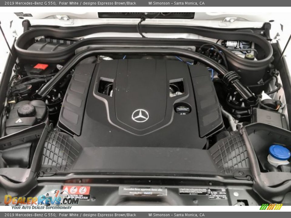 2019 Mercedes-Benz G 550 Polar White / designo Espresso Brown/Black Photo #9
