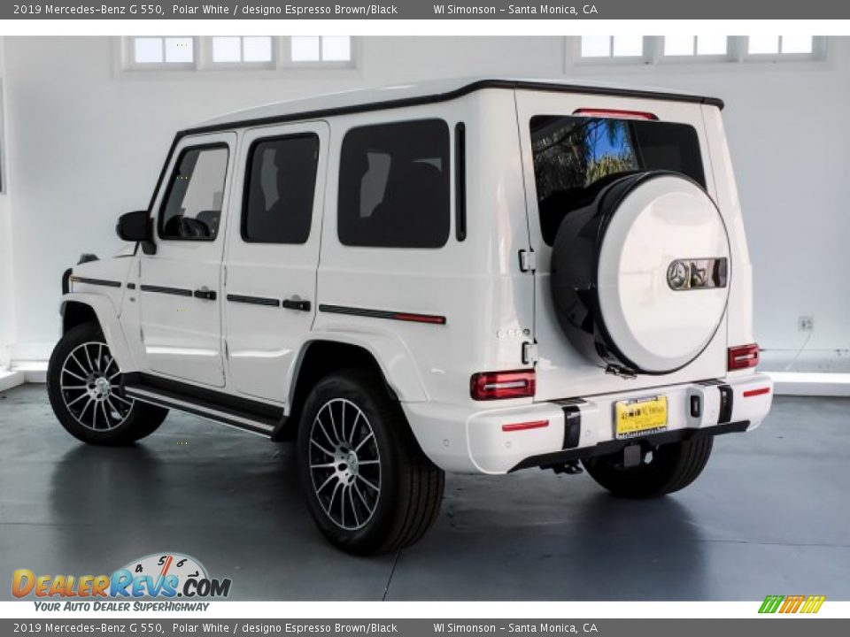 2019 Mercedes-Benz G 550 Polar White / designo Espresso Brown/Black Photo #10