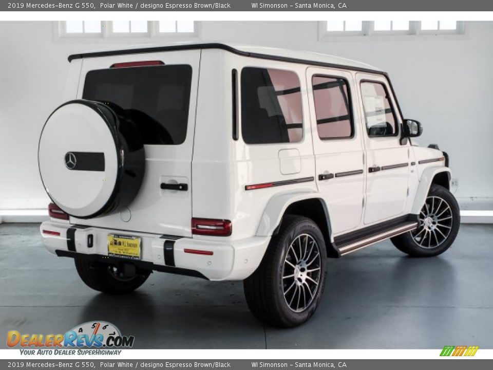 2019 Mercedes-Benz G 550 Polar White / designo Espresso Brown/Black Photo #16