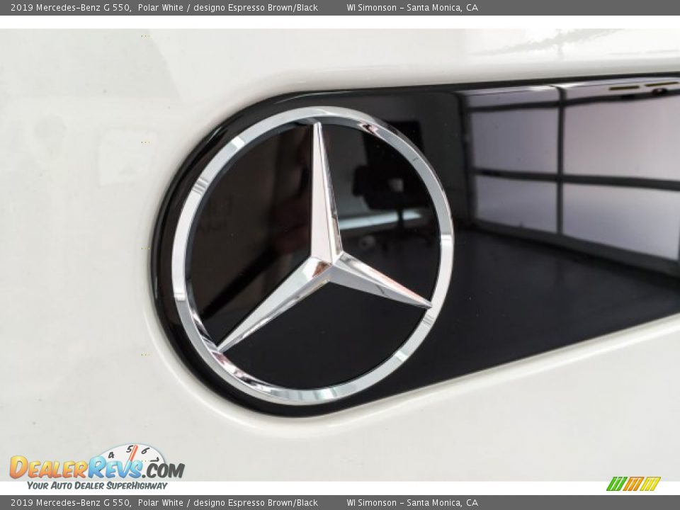 2019 Mercedes-Benz G 550 Polar White / designo Espresso Brown/Black Photo #28