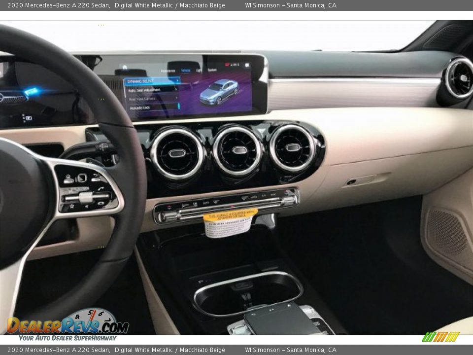 2020 Mercedes-Benz A 220 Sedan Digital White Metallic / Macchiato Beige Photo #6