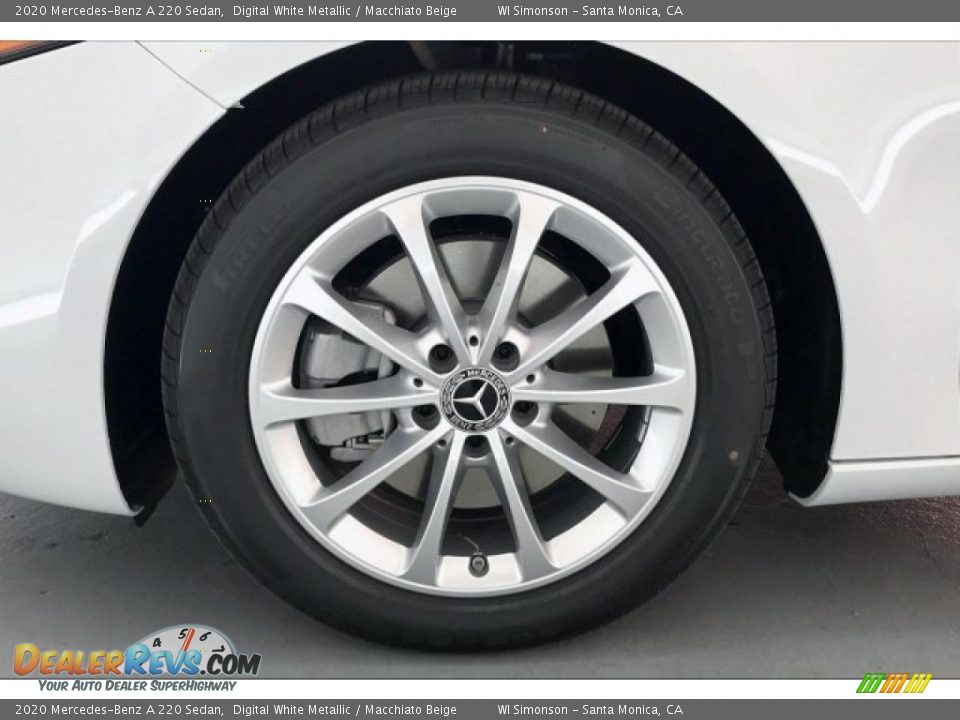 2020 Mercedes-Benz A 220 Sedan Digital White Metallic / Macchiato Beige Photo #9