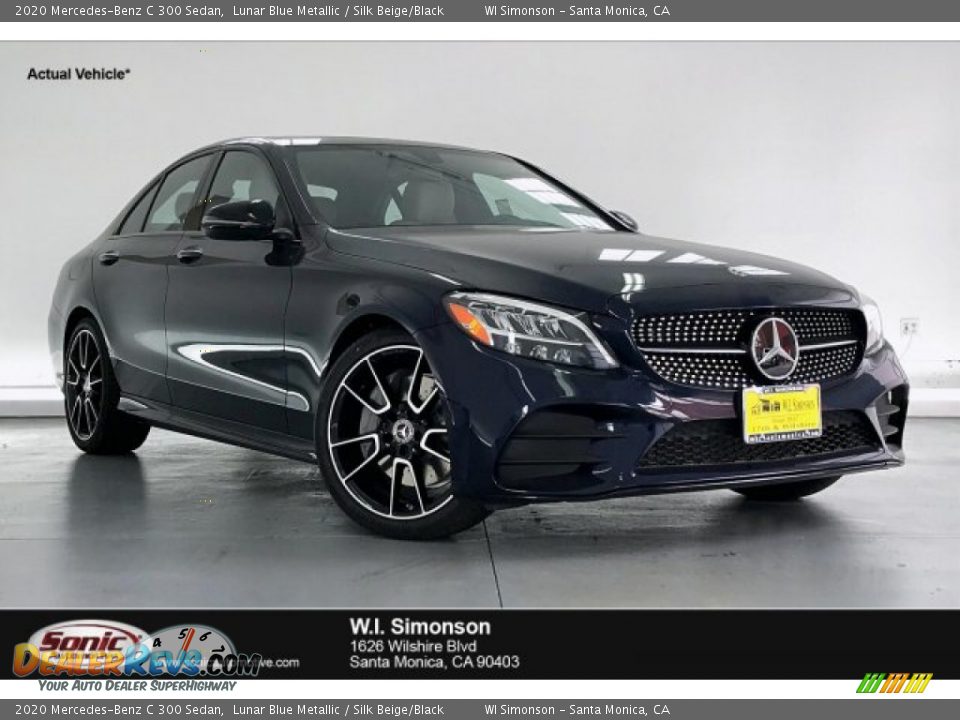 2020 Mercedes-Benz C 300 Sedan Lunar Blue Metallic / Silk Beige/Black Photo #1