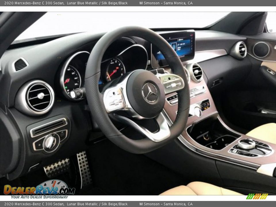 2020 Mercedes-Benz C 300 Sedan Lunar Blue Metallic / Silk Beige/Black Photo #4