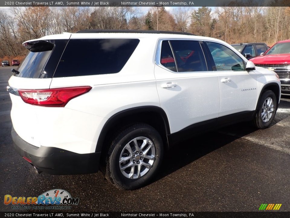 2020 Chevrolet Traverse LT AWD Summit White / Jet Black Photo #5