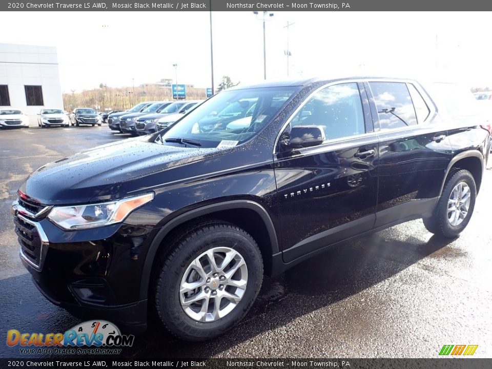 2020 Chevrolet Traverse LS AWD Mosaic Black Metallic / Jet Black Photo #1