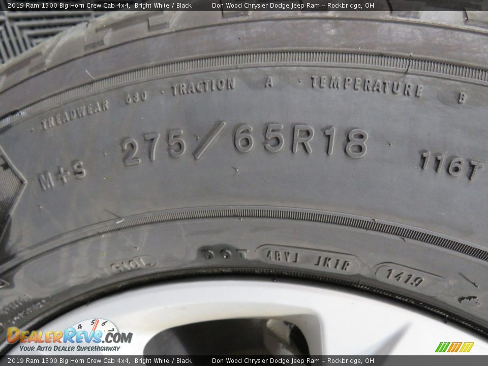 2019 Ram 1500 Big Horn Crew Cab 4x4 Bright White / Black Photo #17