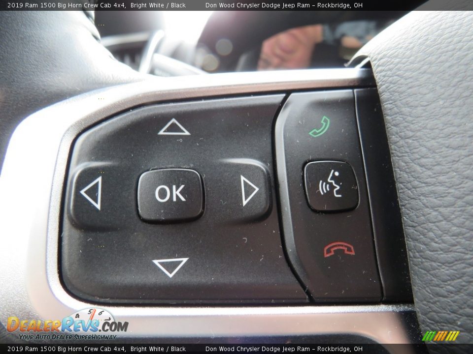 2019 Ram 1500 Big Horn Crew Cab 4x4 Bright White / Black Photo #23