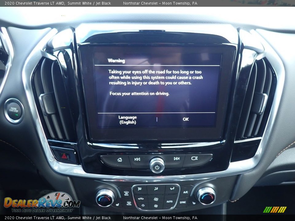 2020 Chevrolet Traverse LT AWD Summit White / Jet Black Photo #16