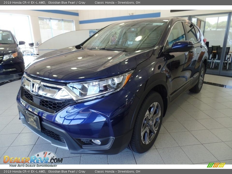 2019 Honda CR-V EX-L AWD Obsidian Blue Pearl / Gray Photo #1