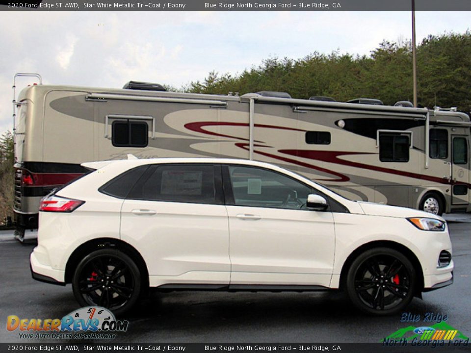 2020 Ford Edge ST AWD Star White Metallic Tri-Coat / Ebony Photo #6