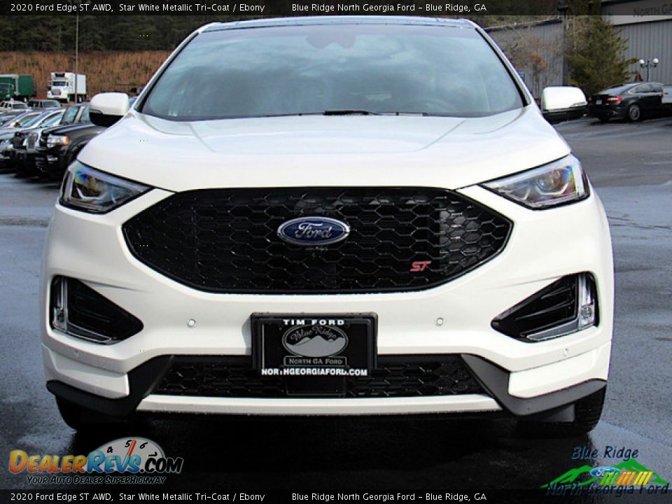 2020 Ford Edge ST AWD Star White Metallic Tri-Coat / Ebony Photo #8