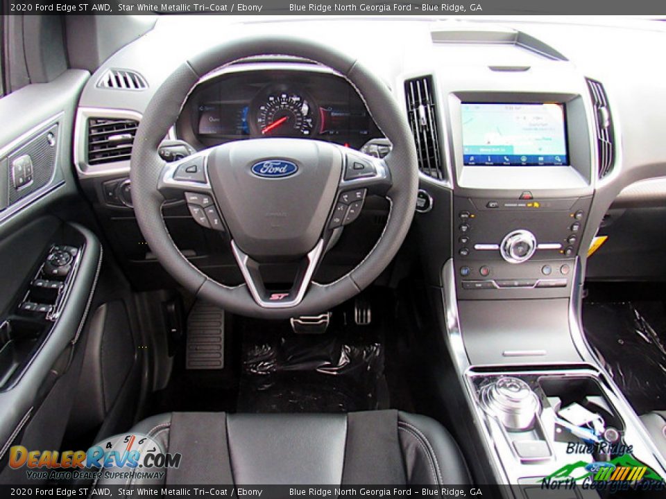 2020 Ford Edge ST AWD Star White Metallic Tri-Coat / Ebony Photo #14